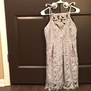 grey lace dress